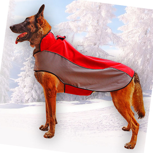 Belgian Malinois fleece coat for winter