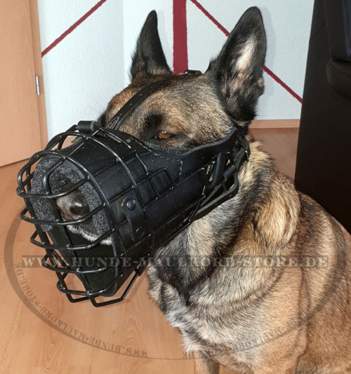 K9 Maulkorb aus Metall für Malinois Hund