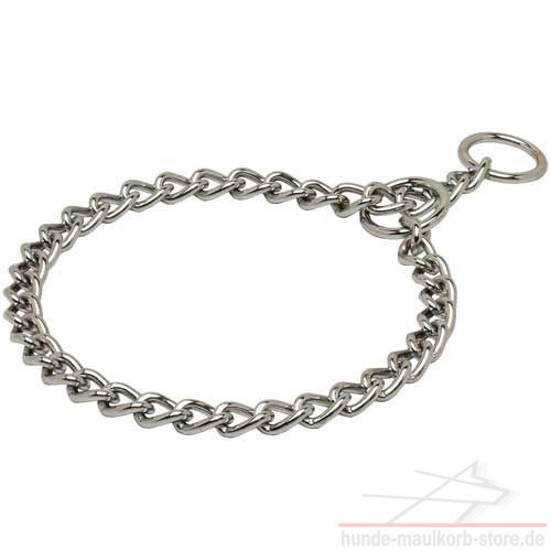 Choke Collar Chrome-Plated | Chain Collar for Obedience