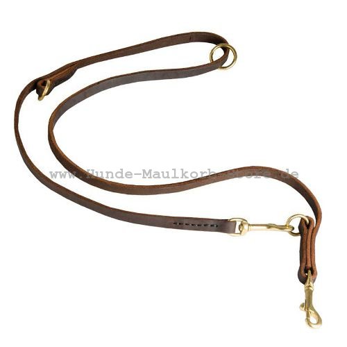 Rottweiler Hundeleine aus Leder 13 mm, multifunktionel