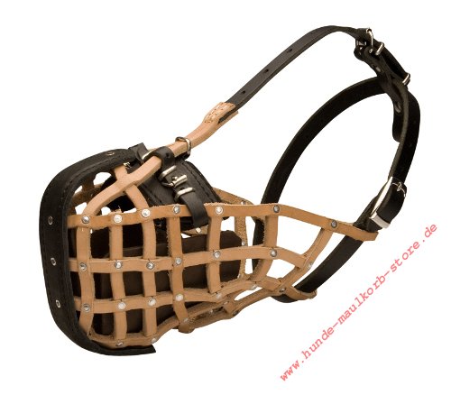 Large breeds leather police style dog muzzle, Top Quality!