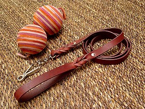 andcrafted leather dog leash 
