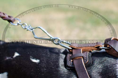 French Bulldog Leather Harness with Studs H24 