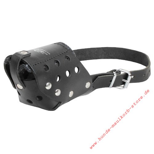 Leather dog muzzle "Everyday" for medium size dogs