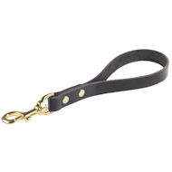 Short dog leash with handle