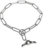 Halskette langgliedrig 1 geschweißter Ring und Knebel