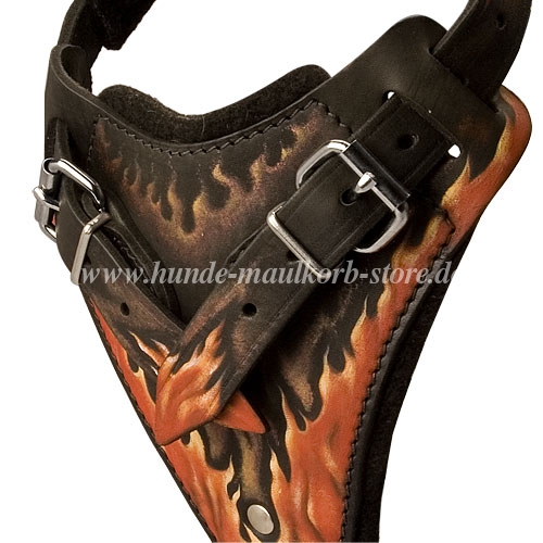 K9 Dog Harness in Painted Style H1 Flamme